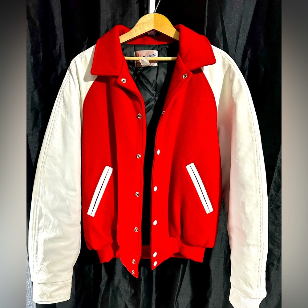 Bonwitt Vintage Varsity Bomber Jacket - Rare Blank Canvas for Customization - XL